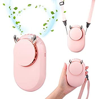 Handing Necklace Fan USB Mini Portable Fans 5 Inch with 3-Level Speed Neck Fan Multi-Functional for Travel//Sports//Office and Outdoor
